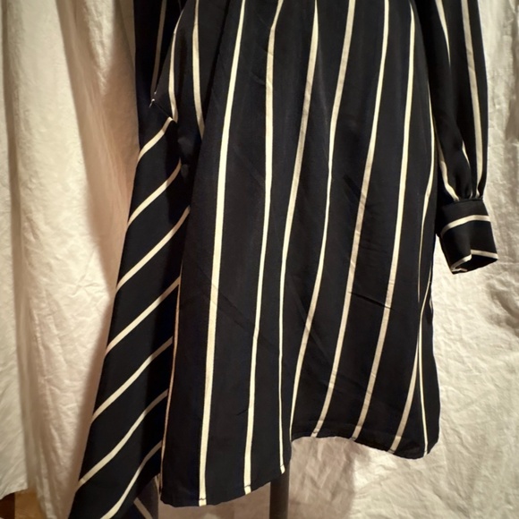 Essue black and cream striped dress, M - Picture 11 of 14